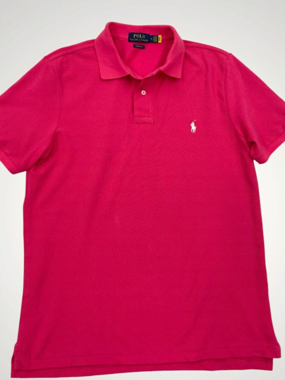 Polo Ralph Lauren Mesh Polo Shirt Short Sleeve Classic Fit Magenta Pink Men’s M